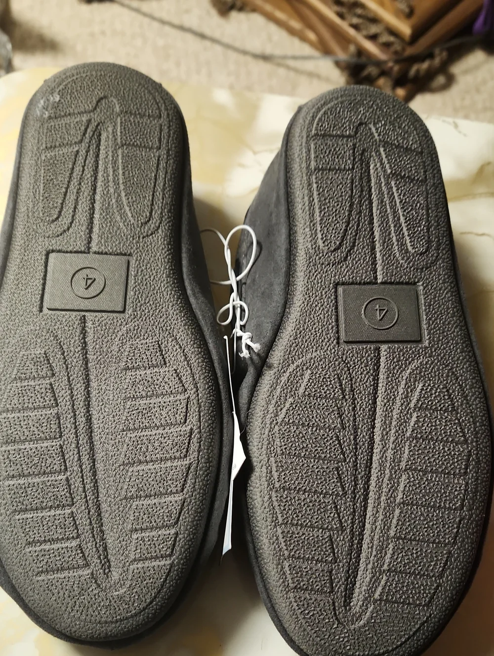Cat & Jack Kids Gray Suede Moccasin Slippers